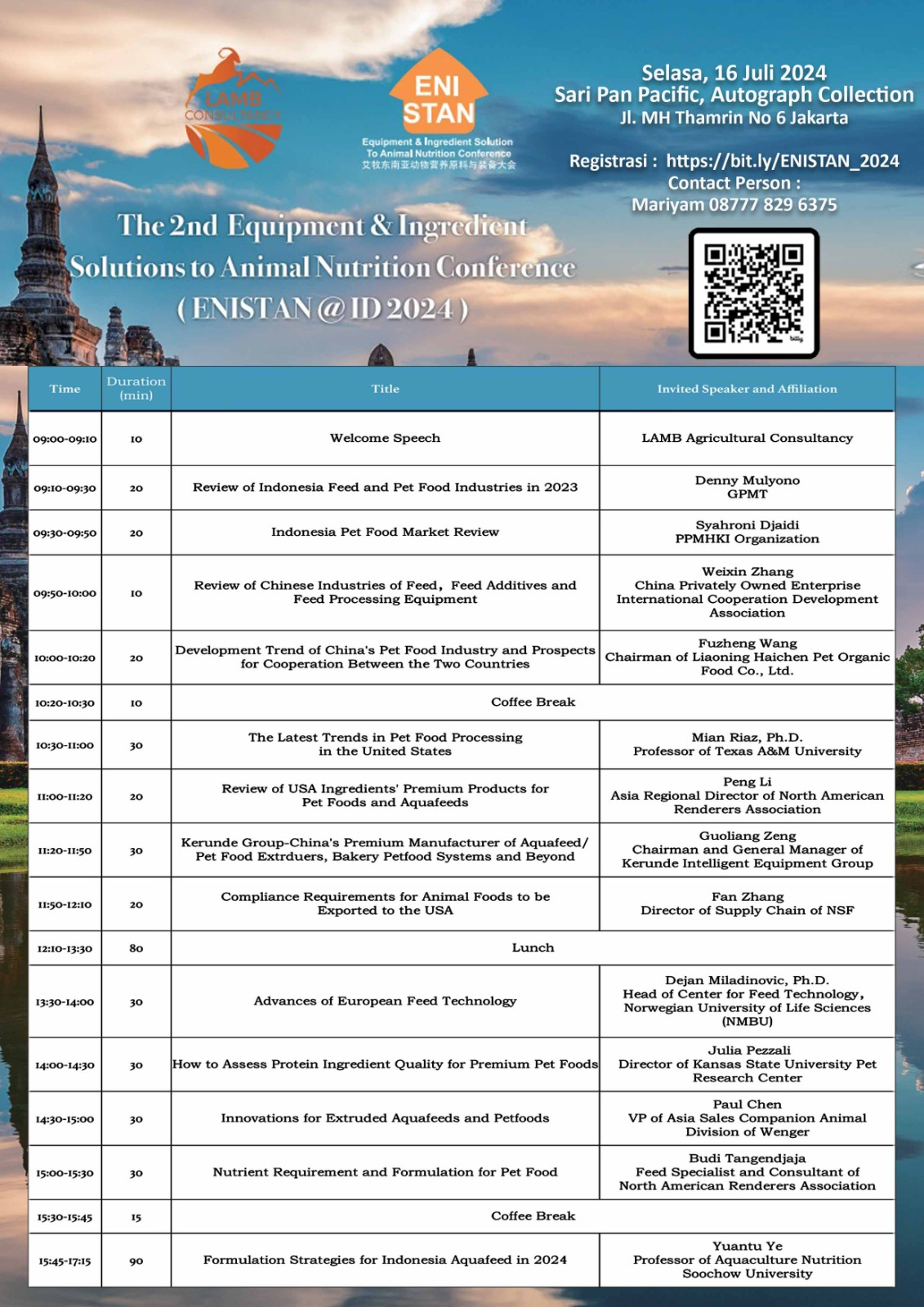 Ikuti “The 2nd Equipment & Ingredient Solution To Animal Nutrition Conference (ENISTAN @ID 2024)”