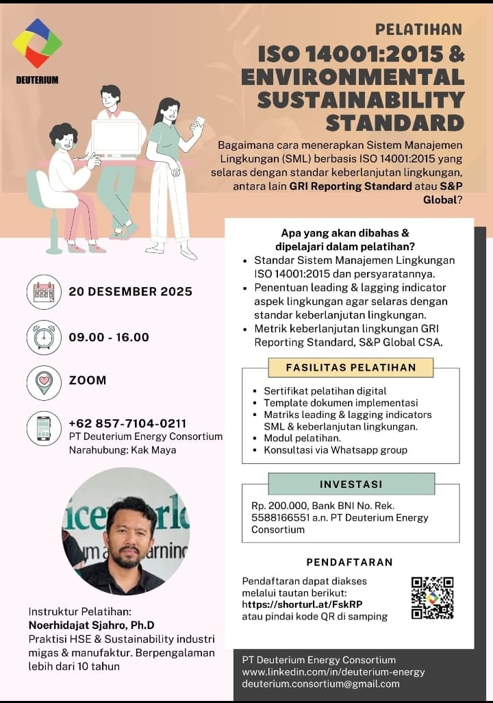 Pelatihan ISO 14001:2015 & Environmental Sustainability Standard